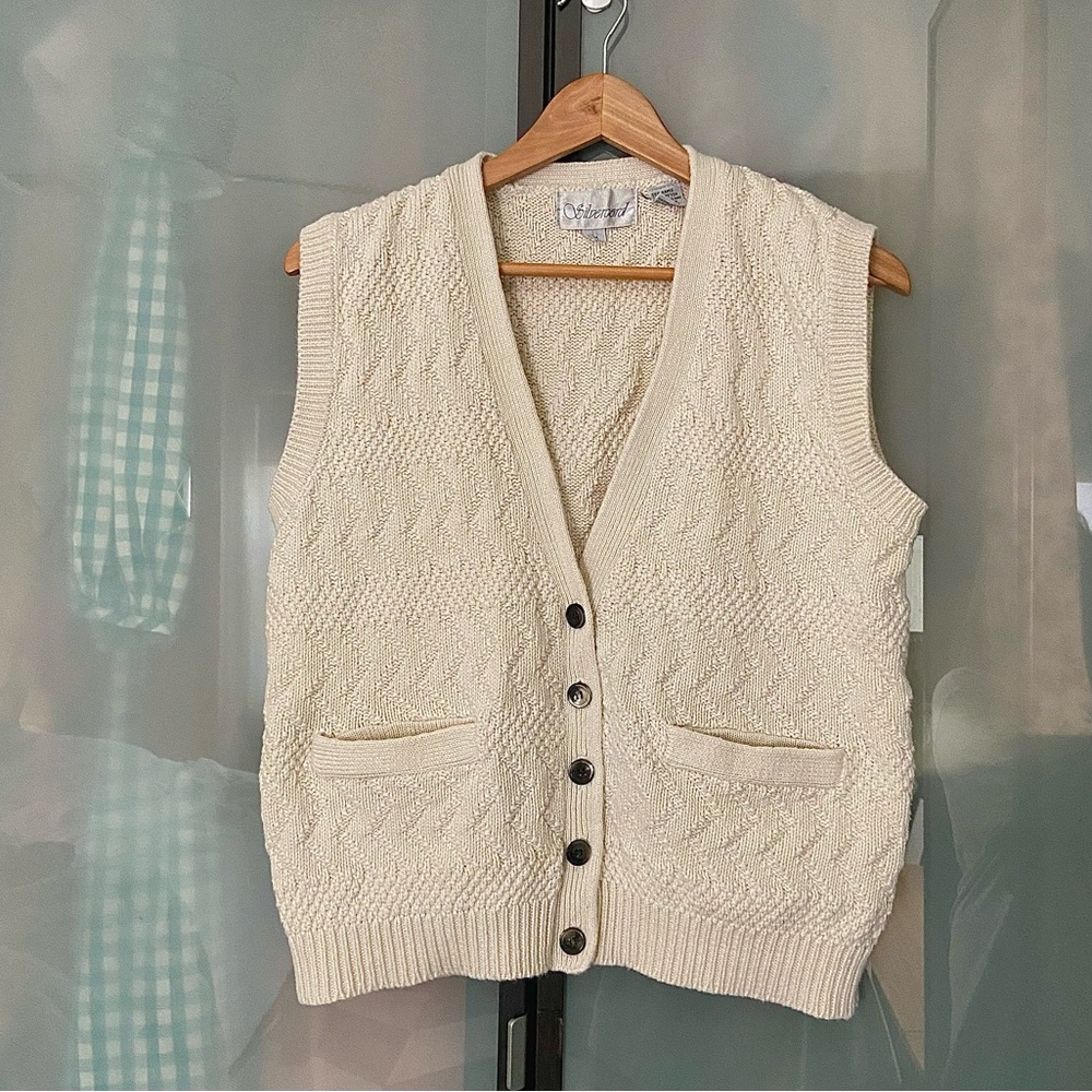 Vintage fisherman knit sweater vest